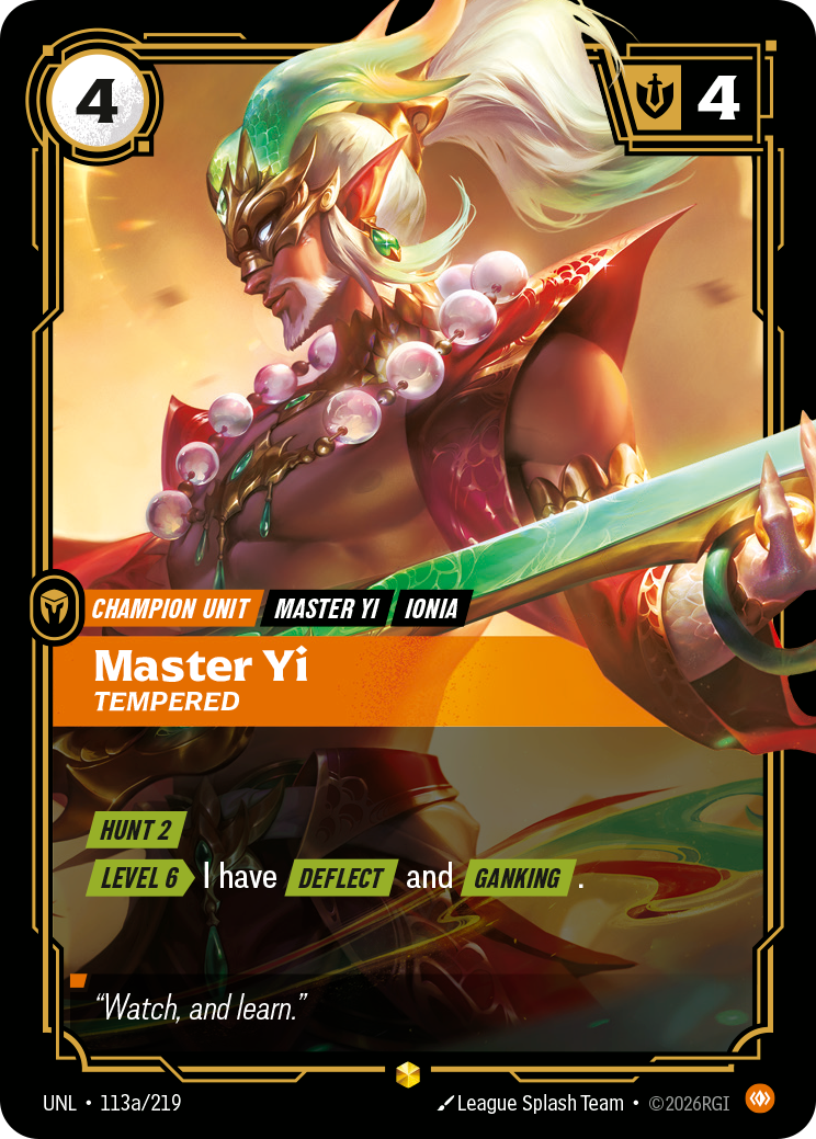 Master Yi, Tempered (Alternate Art)