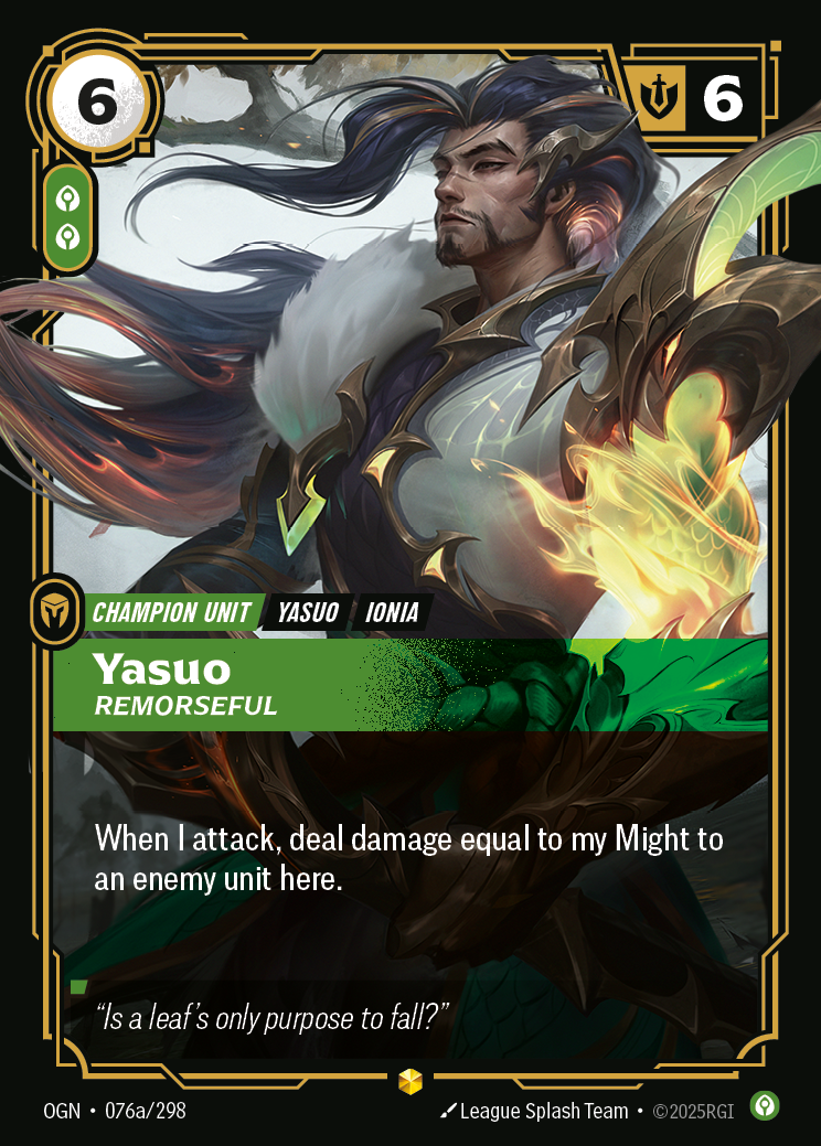 Yasuo, Remorseful (Alternate Art)