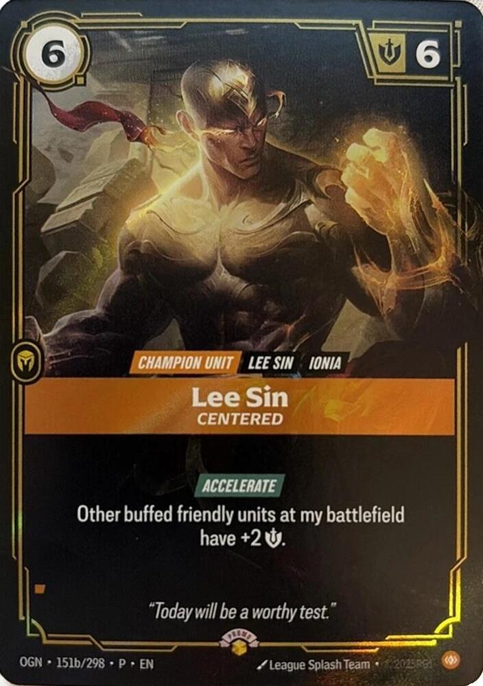 Lee Sin, Centered - Promotional Card