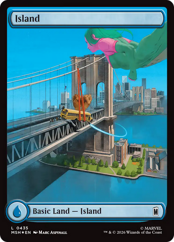 Island (0435) (Surge Foil) [Marvel Super Heroes]