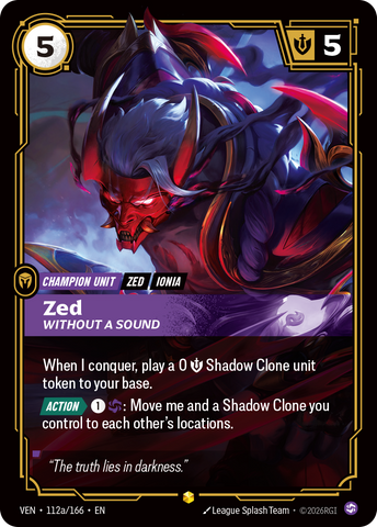 Zed, Without a Sound (Alternate Art)