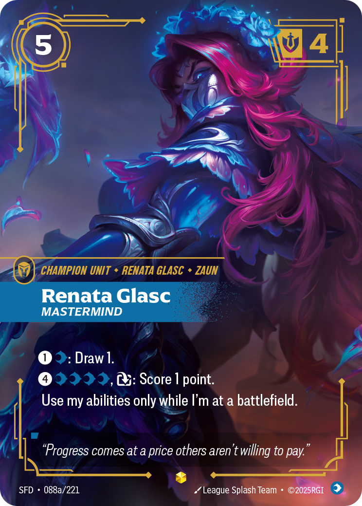 Renata Glasc, Mastermind (Alternate Art)