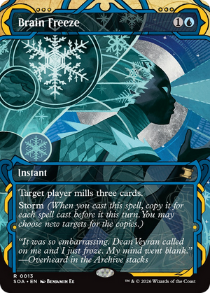 Brain Freeze (JP Alternate Art) (Silver Scroll Foil) [Secrets of Strixhaven: Mystical Archive]