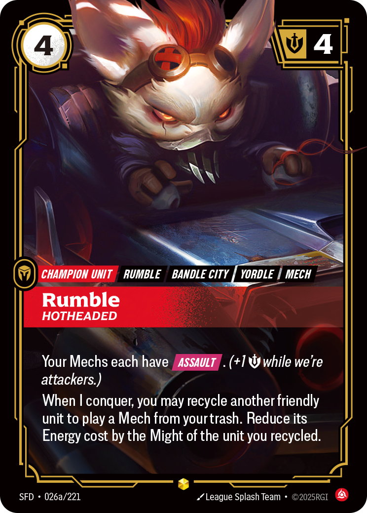 Rumble, Hotheaded (Alternate Art)