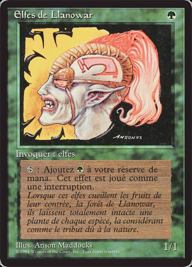 Llanowar Elves - 3th Edition Foreign French