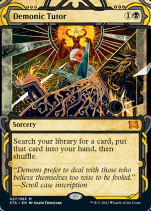 Demonic Tutor (Foil Etched) [Strixhaven: School of Mages Mystical Archive]
