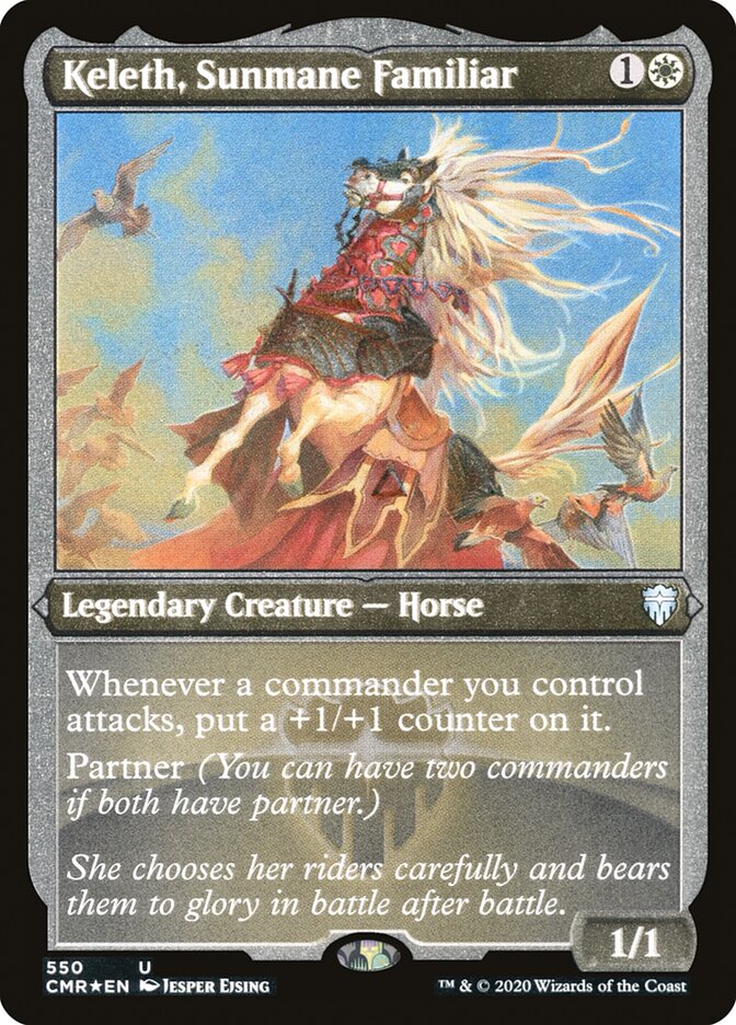 Keleth, Sunmane Familiar (Etched) [Commander Legends]